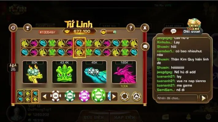 Tứ Linh IWIN là gì? Bí ẩn Long, Lân, Quy, Phụng